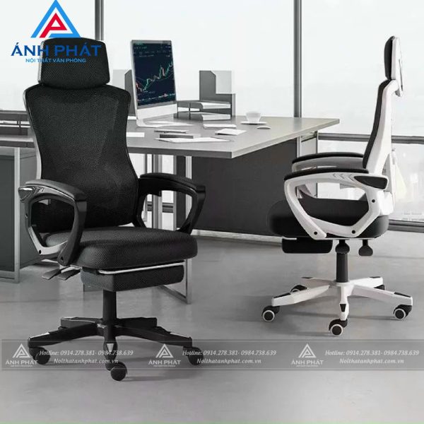 GHẾ XOAY LƯỚI CÔNG THÁI HỌC CTH014- ĐEN