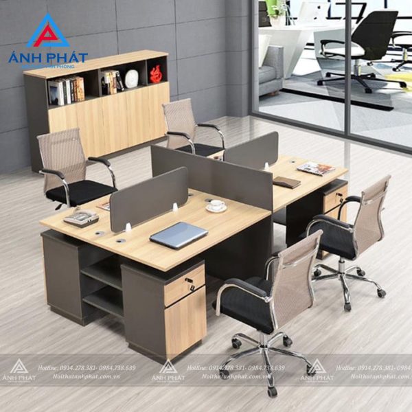 Module bàn vách ngăn 4 người 2m4