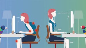Tư thế ngồi đúng giúp giảm đau lưng tại văn phòng