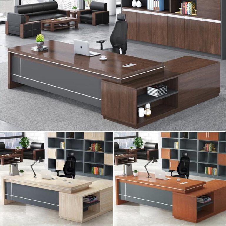 10+ Bàn giám đốc phong cách tối giản đẹp – hiện đại – đẳng cấp cho văn phòng 3 Mẫu bàn làm việc giám đốc cao cấp